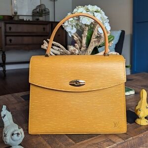 Louis Vuitton Epi Malesherbe‎ Yellow hand bag